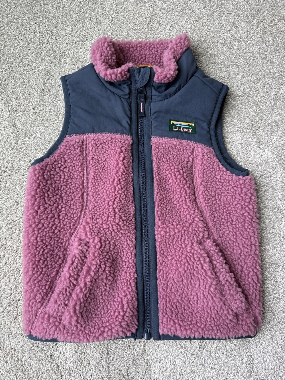 L.L.Bean- Kids' Fleece Vest, 2T, MAUVE BERRY
